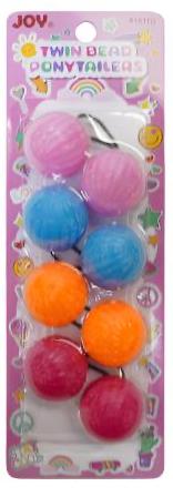 Joy Twin Beads Ponytailers Bobos 40mm 16102 Assorted Color