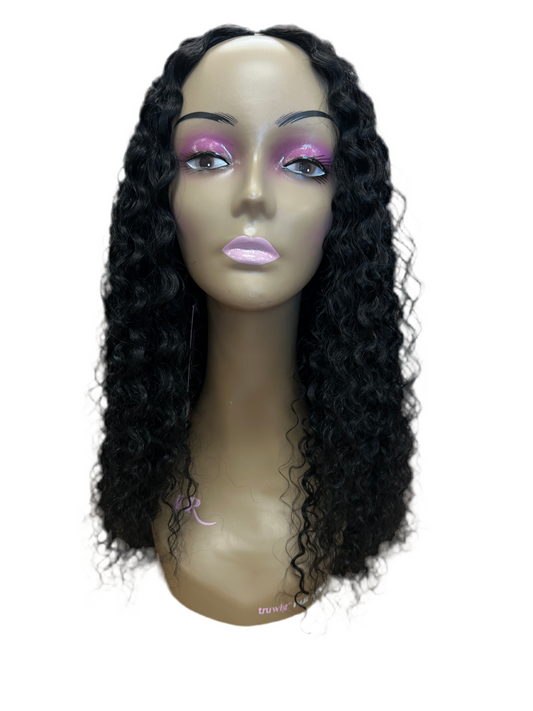 Beauty Logic V Part Human Hair Wig Jerry Curl 20"