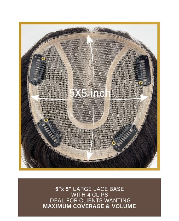 Morado Diamond Luxury Human Hair Topper 5"x5"