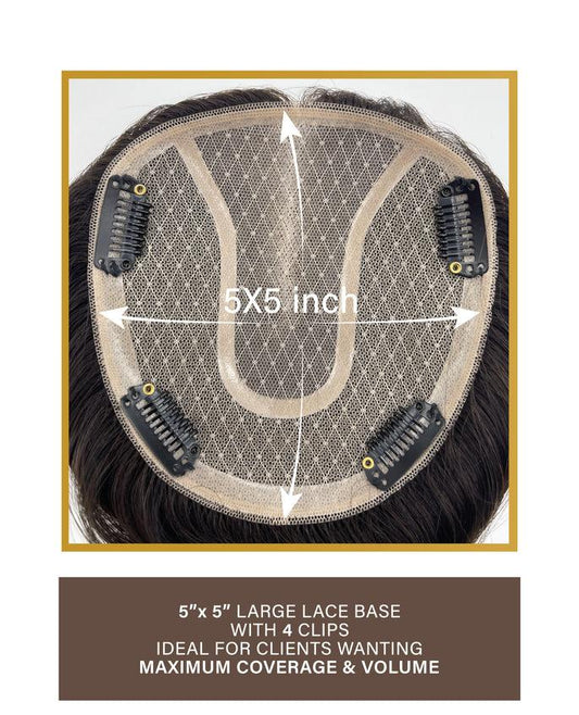 Morado Diamond Luxury Human Hair Topper 5"x5"