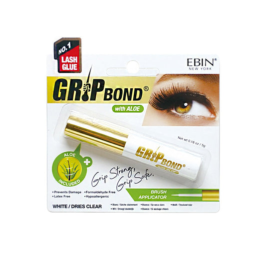 EBIN Eyelash Glue Grip Bond White Aloe Brush