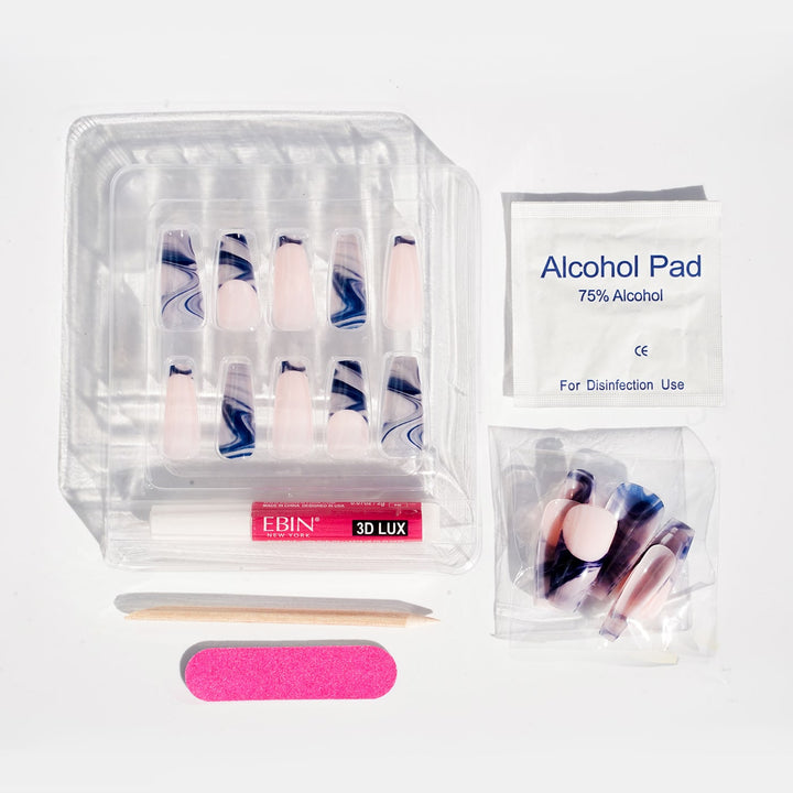 EBIN 3D Nails Lux Midnight Blue