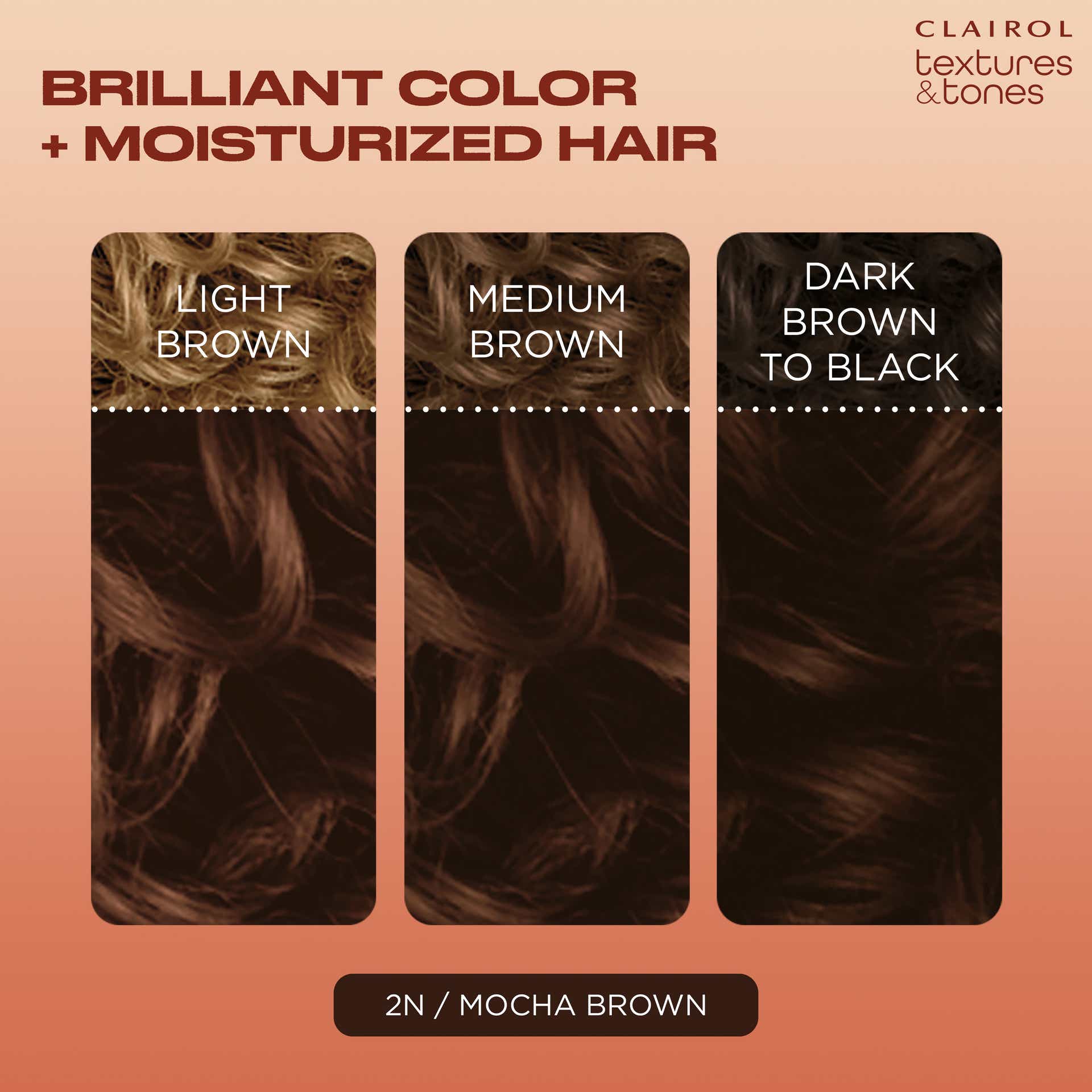 Clairol Textures & Tones 2N Mocha Brown – Get Sassy Beauty Supply