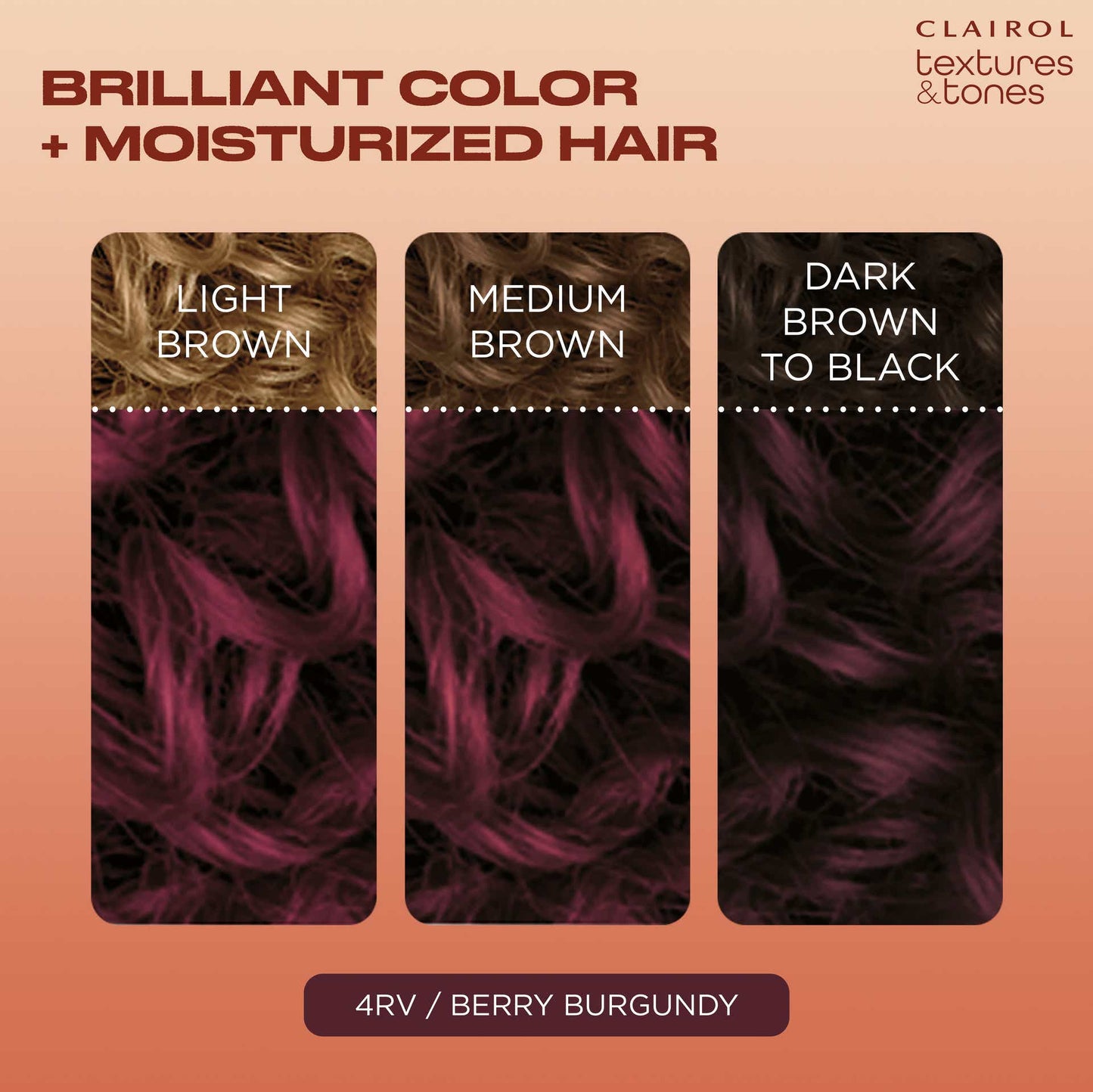 Clairol Textures & Tones 4RV Berry Burgundy