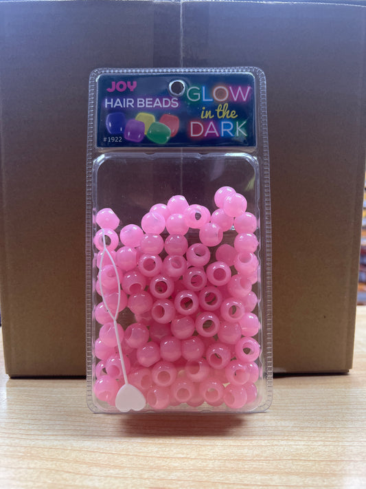 Joy Hair Beads Glow In The Dark 01922 Pink