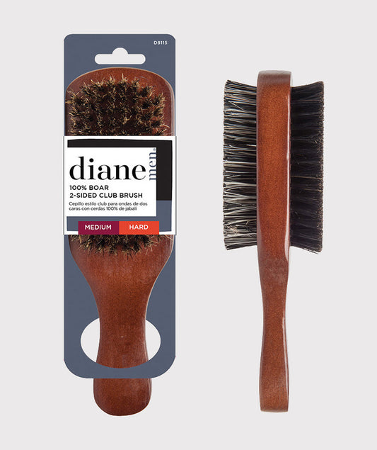 Diane PREMIUM 100% BOAR 2-SIDED CLUB BRUSH D8115