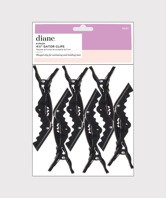 Diane Gator Clips 4-1/2" 6 Pack Black