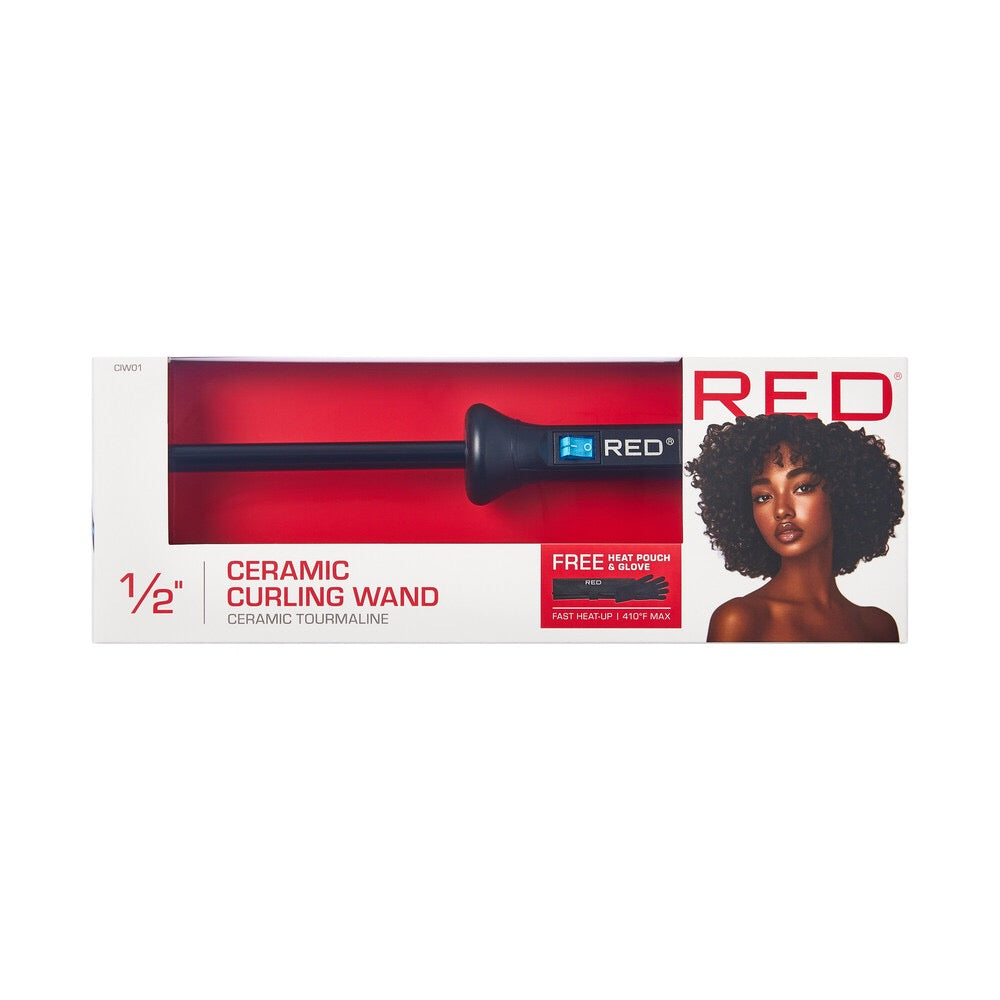 RED Curling Wand 1/2" Ceramic Tourmaline
