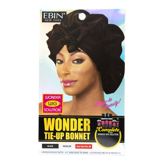 EBIN Wonder Tie-Up Bonnet Regular - Black