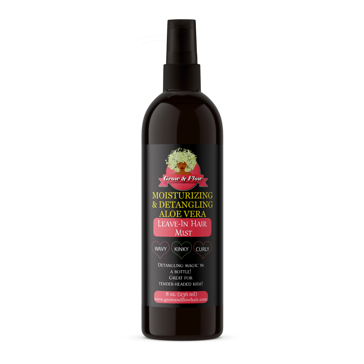 Grow & Flow Moisturizing & Detangling Leave-in Aloe Vera Hair Mist 8oz