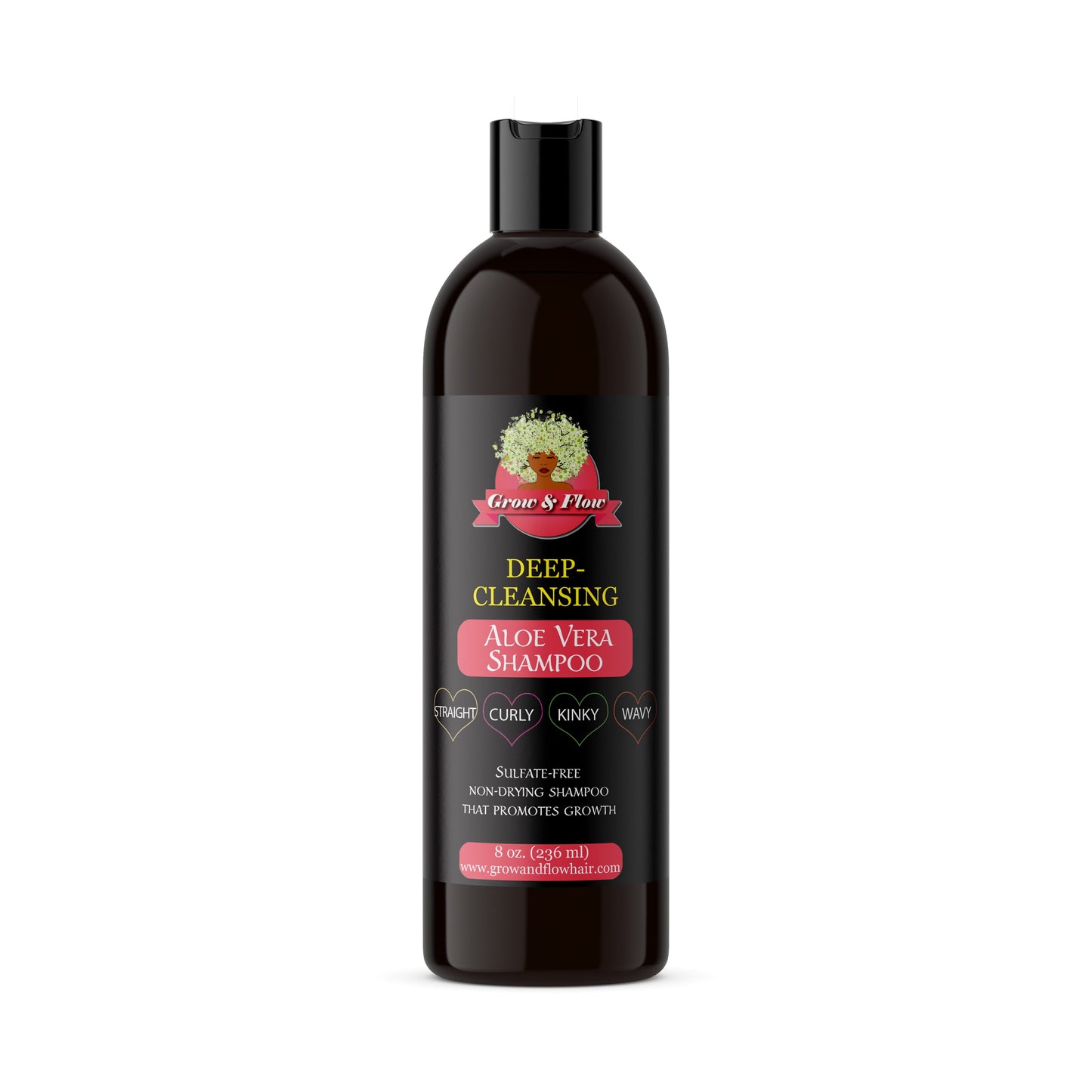 Grow & Flow Deep Cleansing Aloe Vera Shampoo 8oz