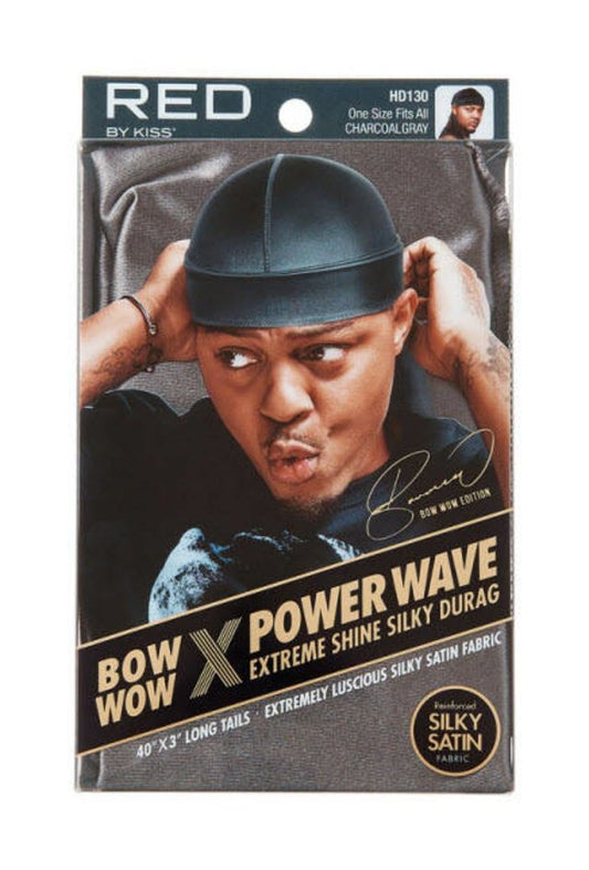 RED Power Wave Extreme Silky Durag Charcoal Gray