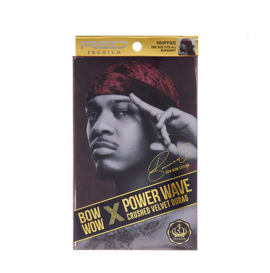 RED Crush Velvet Durag Burgundy HD82