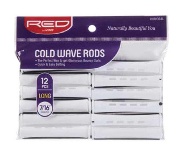 RED Cold Wave Rods 12pc Long White 7/16"