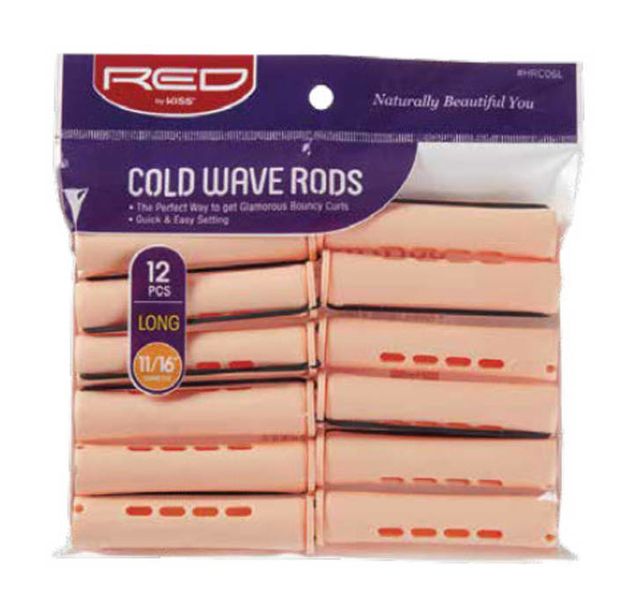 RED Cold Wave Rods 12pc Long Sand 11/16"