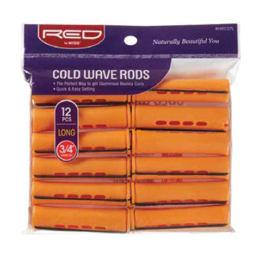 RED Cold Wave Rods 12pc Long Orange 3/4"