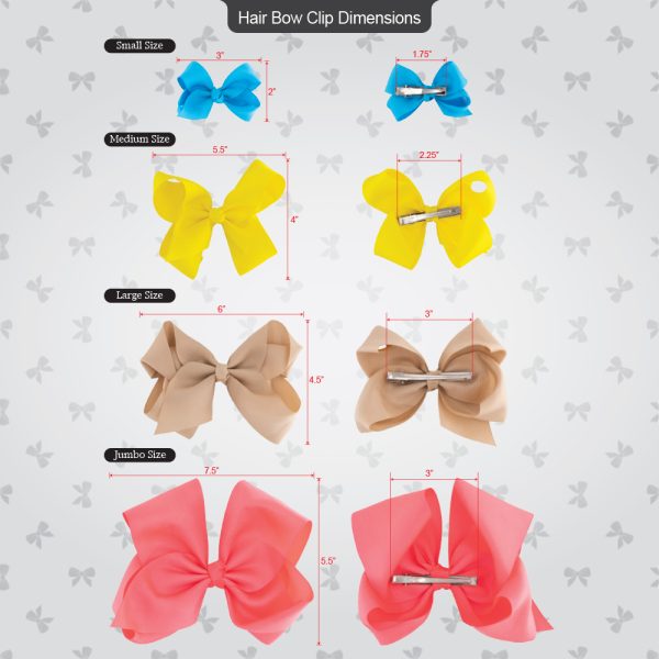 BT HAIR BOW CLIP 4X12CM (Medium) - GRAPE