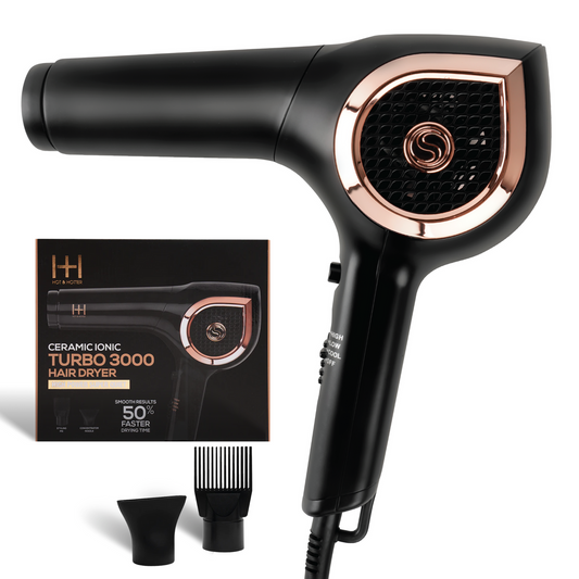 H&H Ceramic Ionic Turbo 3000 Hair Dryer Black