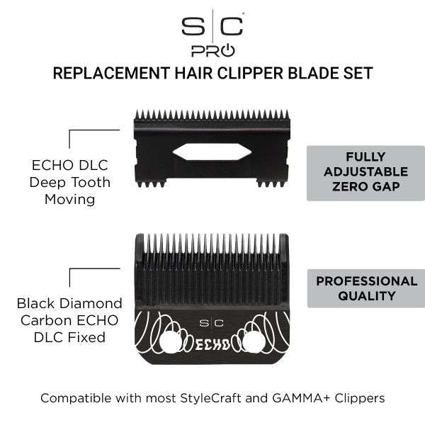 StyleCraft Echo Deep Tooth Clipper Blade Set