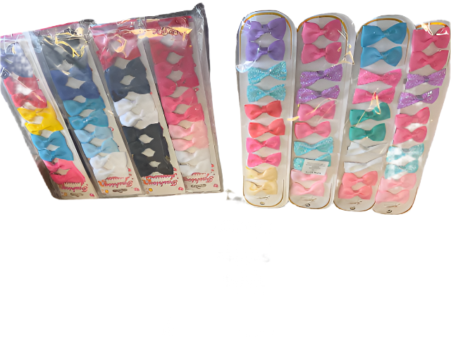 Kids Hair Bows With Clip Small 10 pcs - Assorted