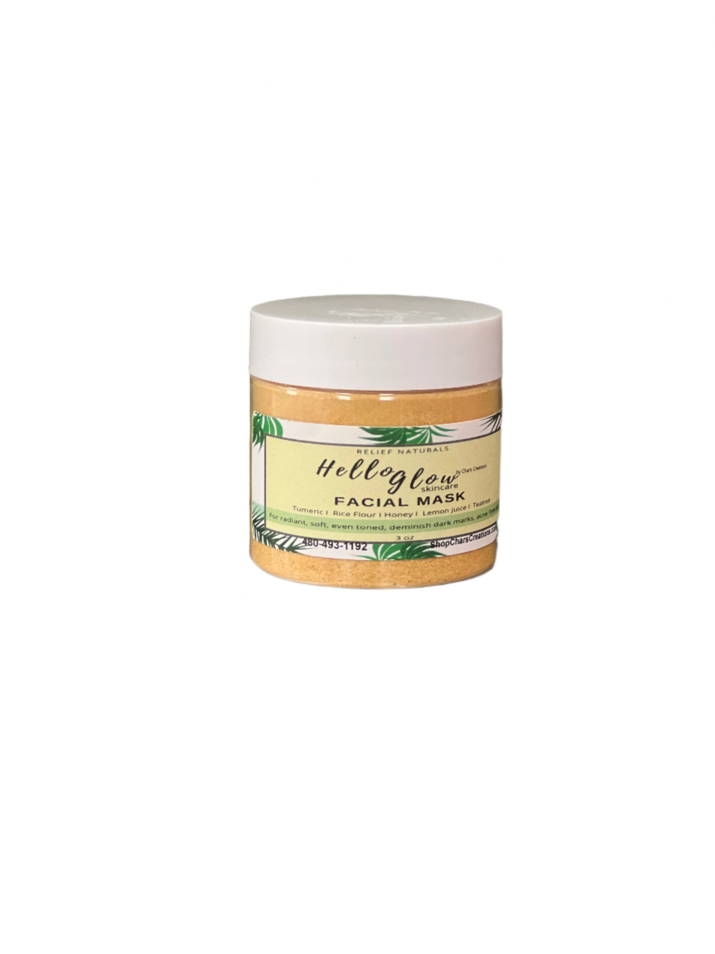 Char's Hello Glow Tumeric Facial Mask 3oz