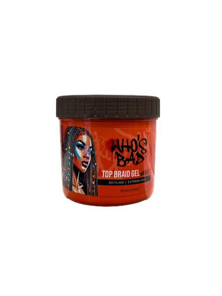 Who's Bad Top Braid Gel Extreme Hold 16oz