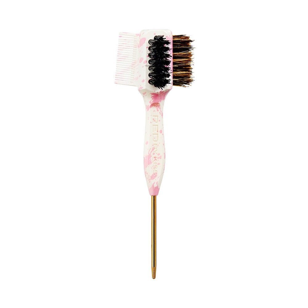 RED 360 Degree Mini Edge Brush Design Assorted (Each)