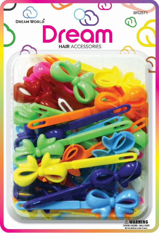 DREAM BARRETTES #71 S-TAIL RIBBON 32PC ASSORTED
