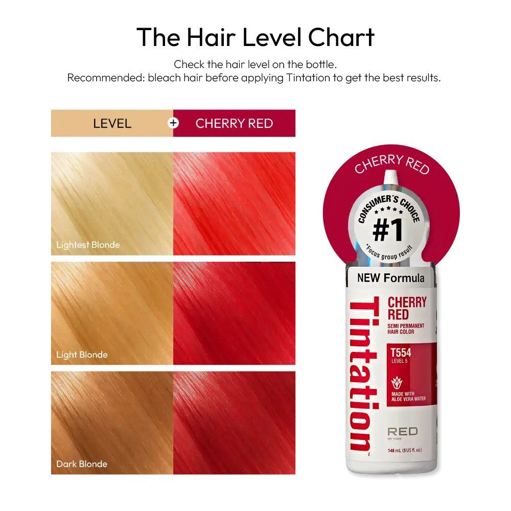 Tintation Semi-Permanent Hair Color - Cherry Red 5 oz