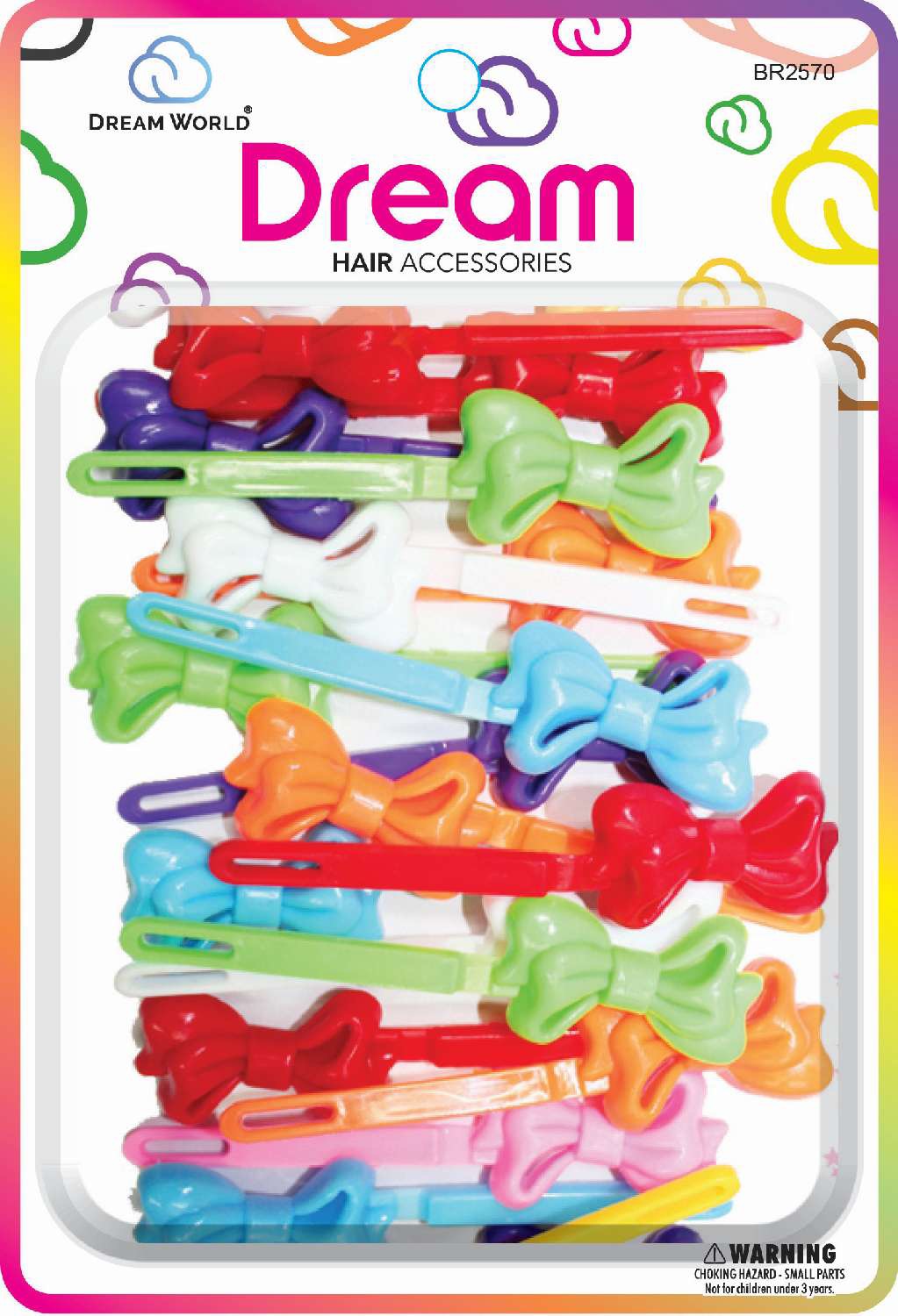 DREAM BARRETTES #70 CREAMY RIBBON 32PC ASSORTED