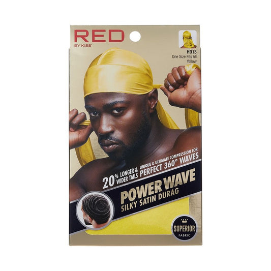 RED Power Wave Silky Durag Yellow HDUPP03