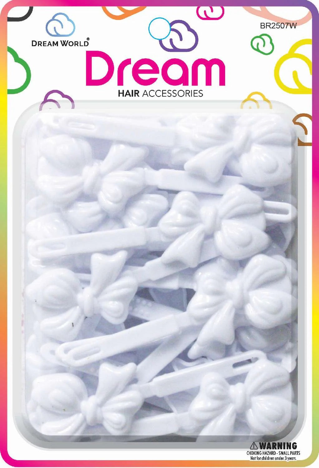 DREAM BARRETTES #07 SOFT RIBBON 28PC WHITE