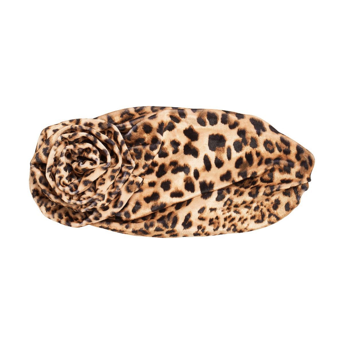 RED Ritzy Velvet Top Knot Turban Leopard