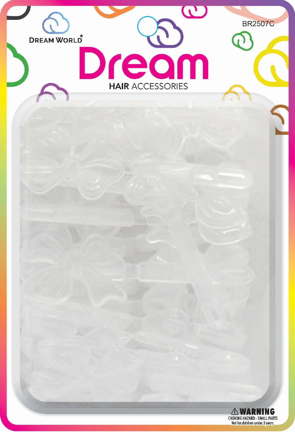 DREAM BARRETTES #07 SOFT RIBBON 28PC CLEAR
