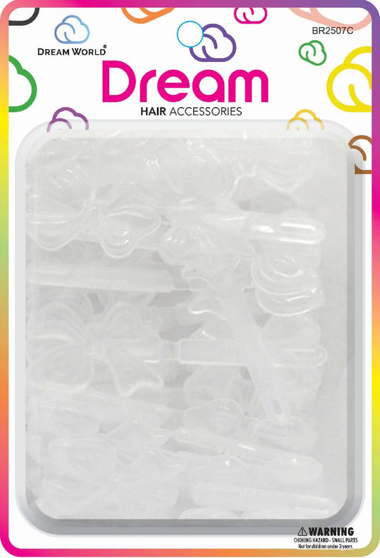 DREAM BARRETTES #07 SOFT RIBBON 28PC CLEAR