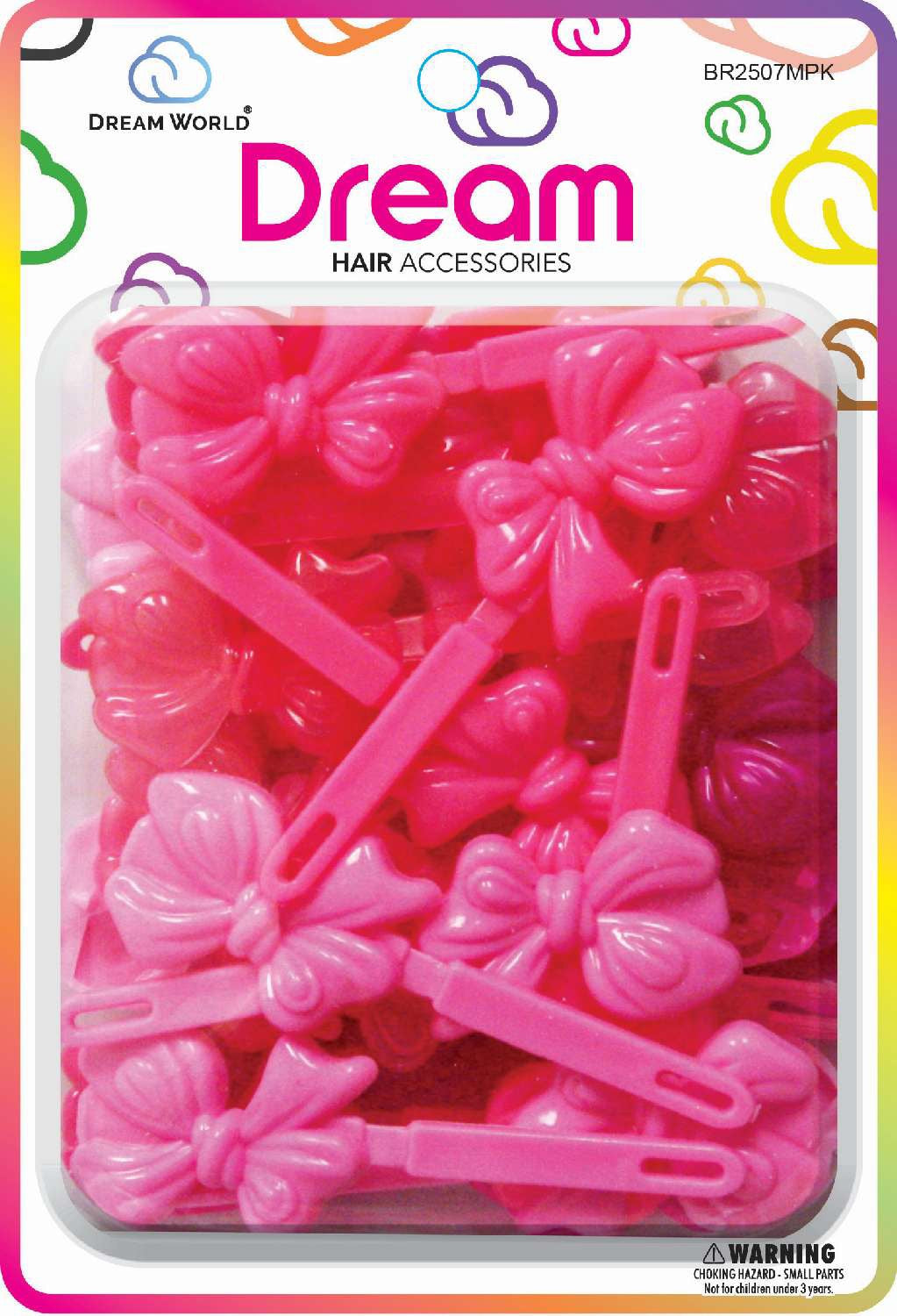 DREAM BARRETTES #07 SOFT RIBBON MIX PINK