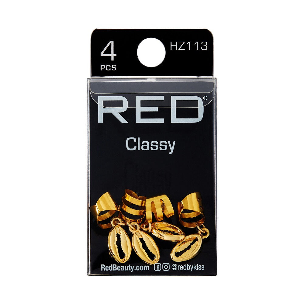 RED Braid Charm HZ113 Gold Classy
