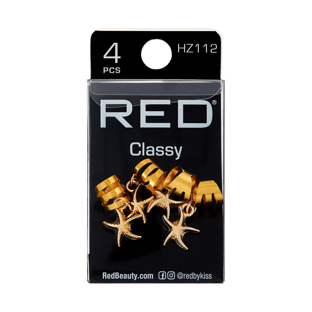 RED Braid Charm HZ112 Gold Classy