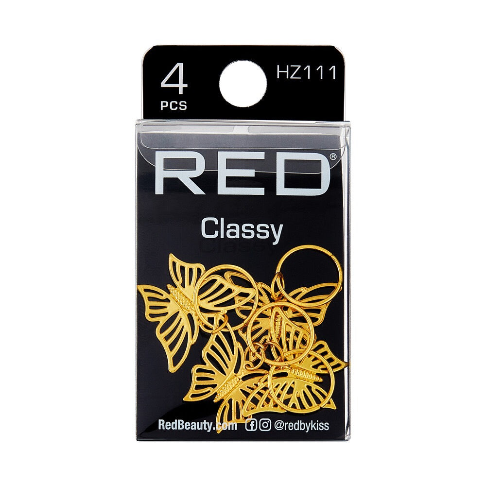 RED Braid Charm HZ111 Gold Classy
