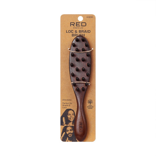 RED Loc and Braid Brush Wood