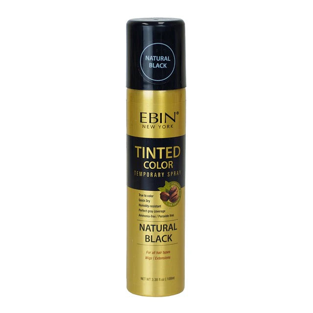 EBIN Tinted Color Temporary Spray Natural Black 3.38oz