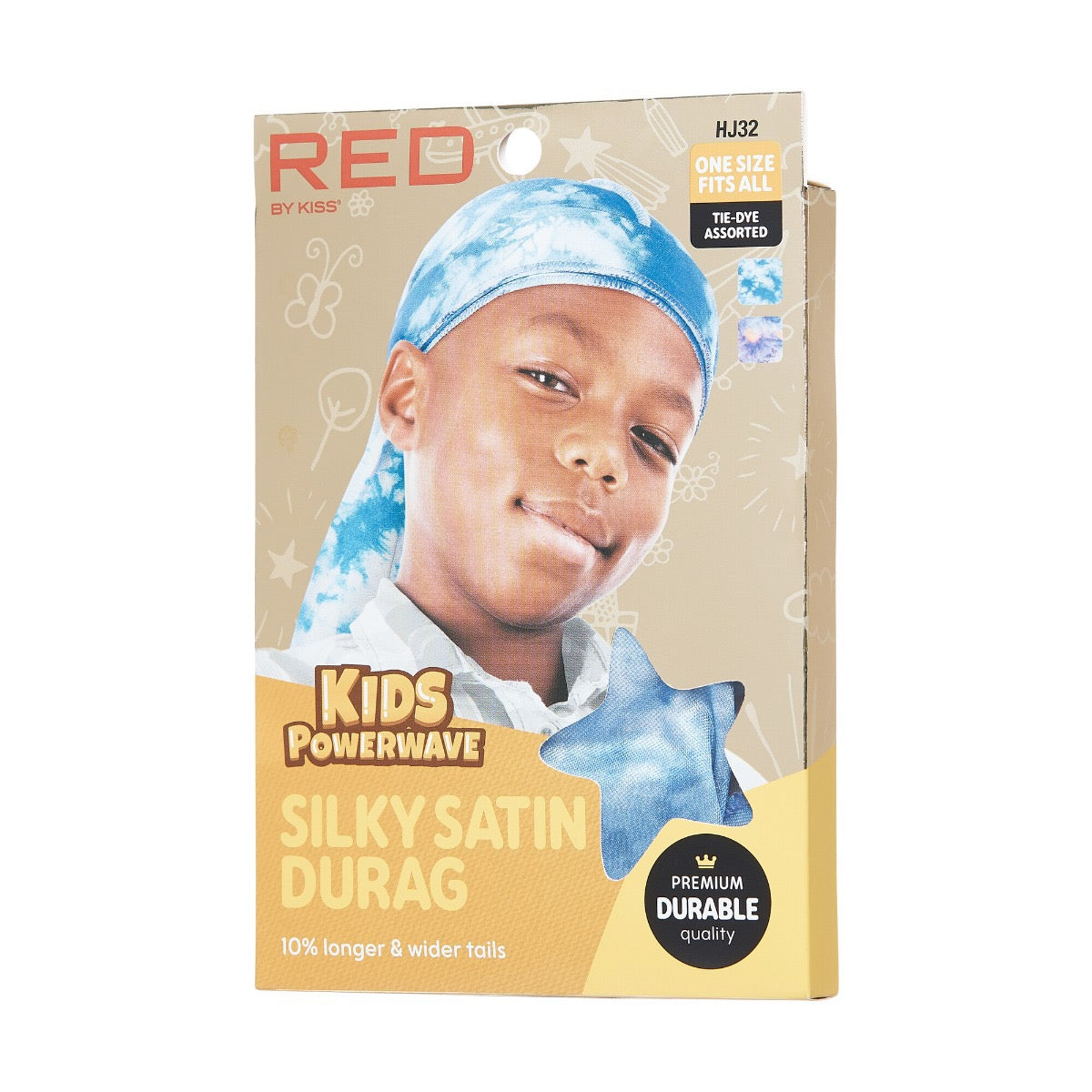 RED KIDS POWERWAVE DURAG TIE-DYE