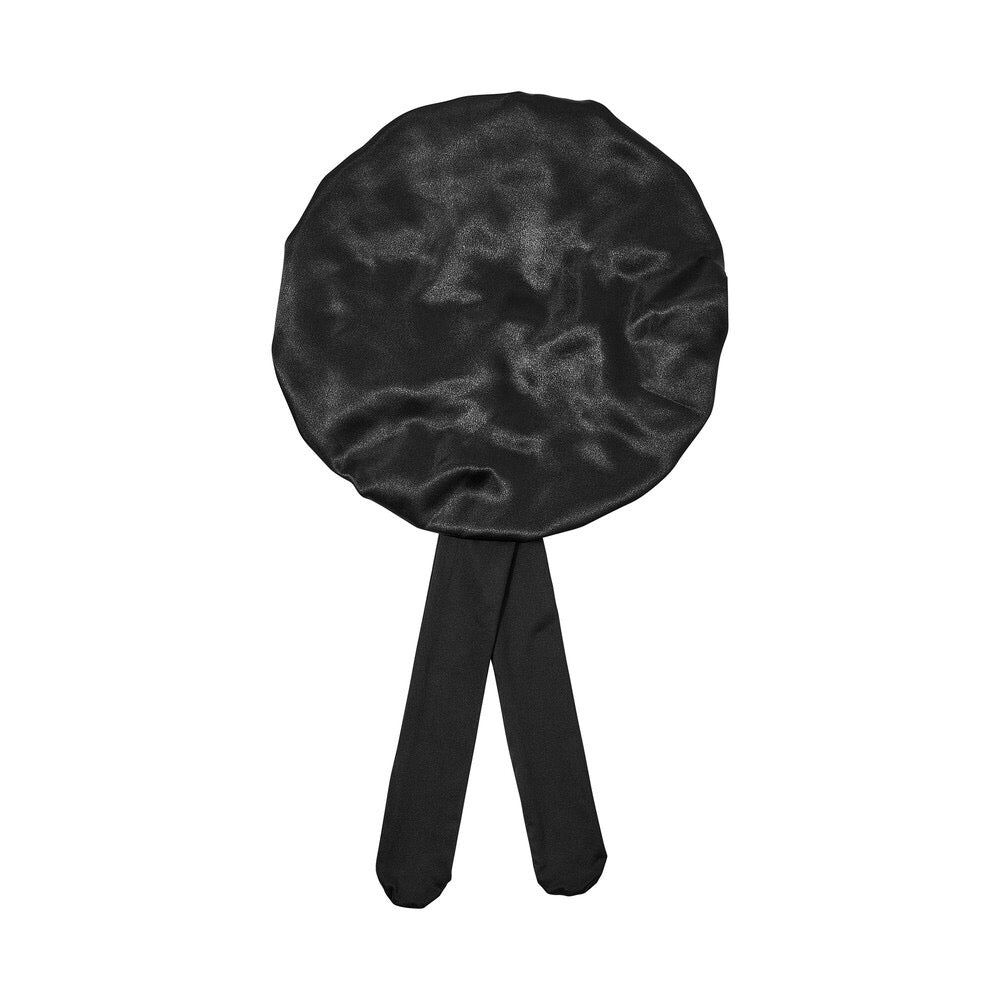 RED KIDS ADJUSTABLE TIE BONNET BLACK