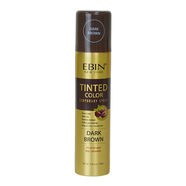EBIN Tinted Color Temporary Spray Dark Brown 3.38oz