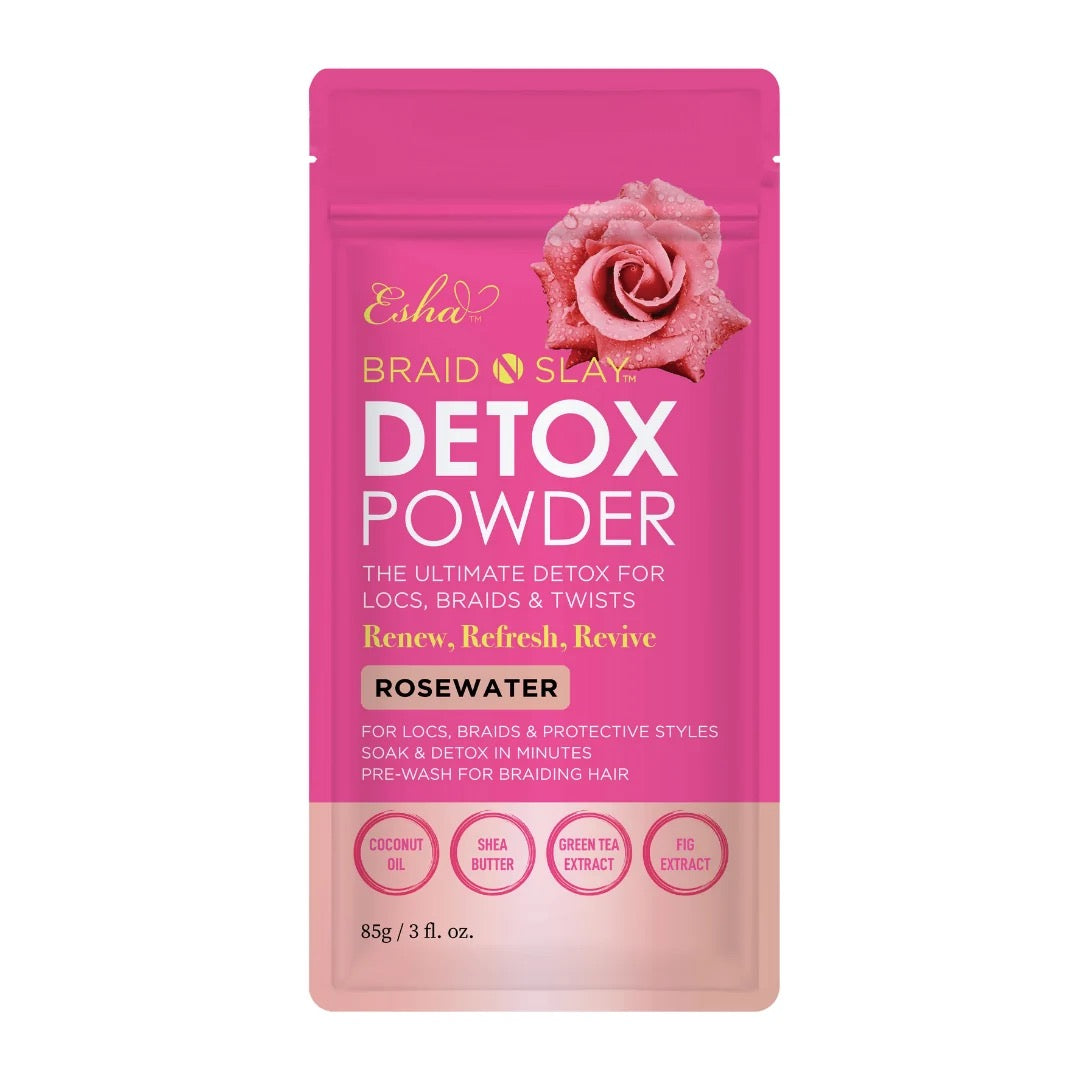 ESHA BRAID N SLAY- DETOX POWDER ROSE WATER- 3oz