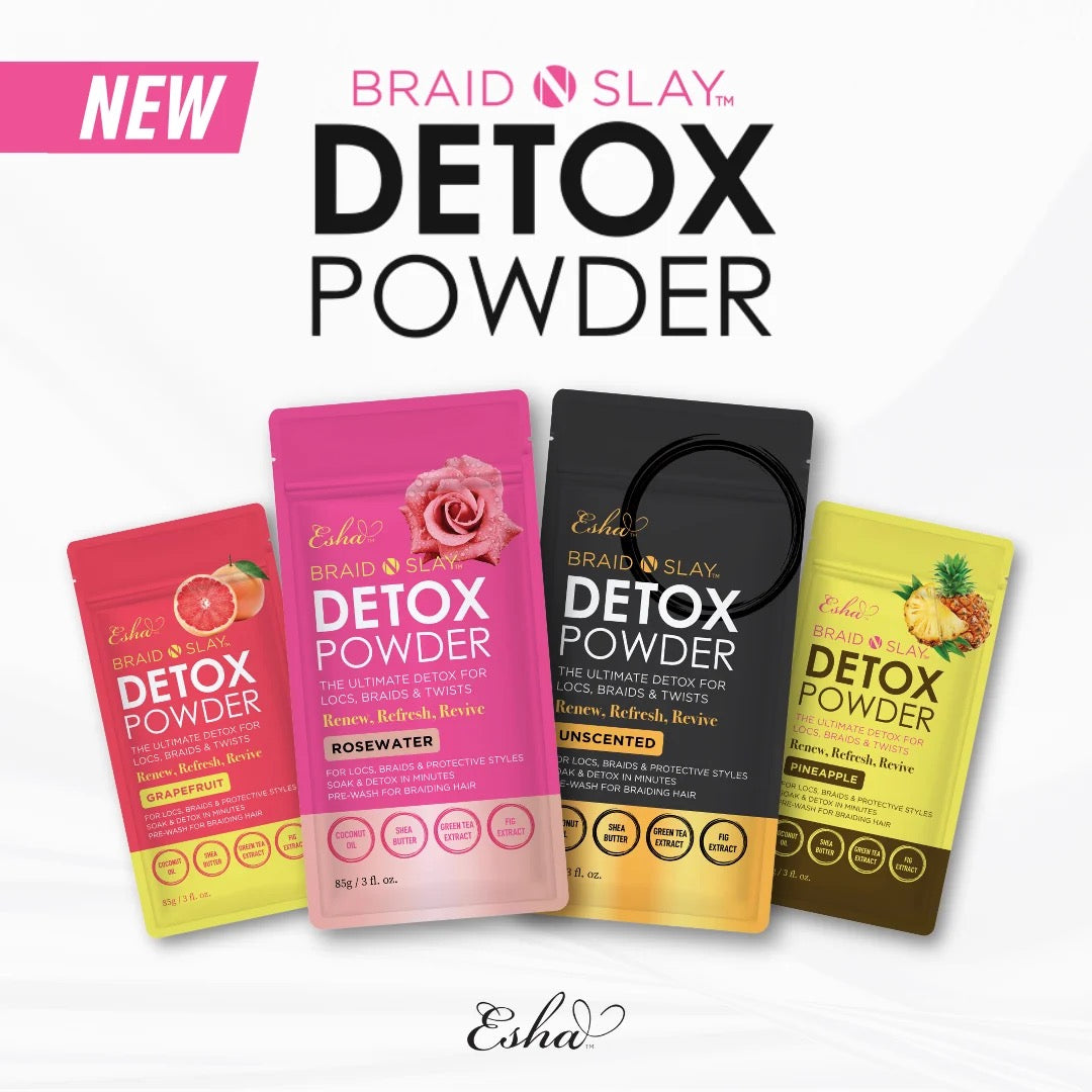 ESHA BRAID N SLAY- DETOX POWDER ROSE WATER- 3oz