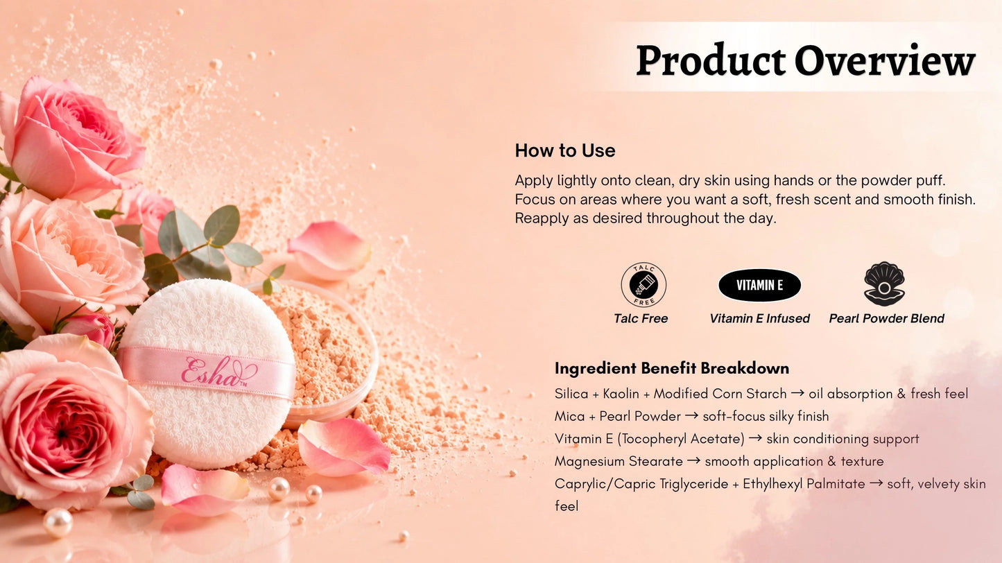 ESHA BODY PERFUME POWDER- WARM & PLEASANT