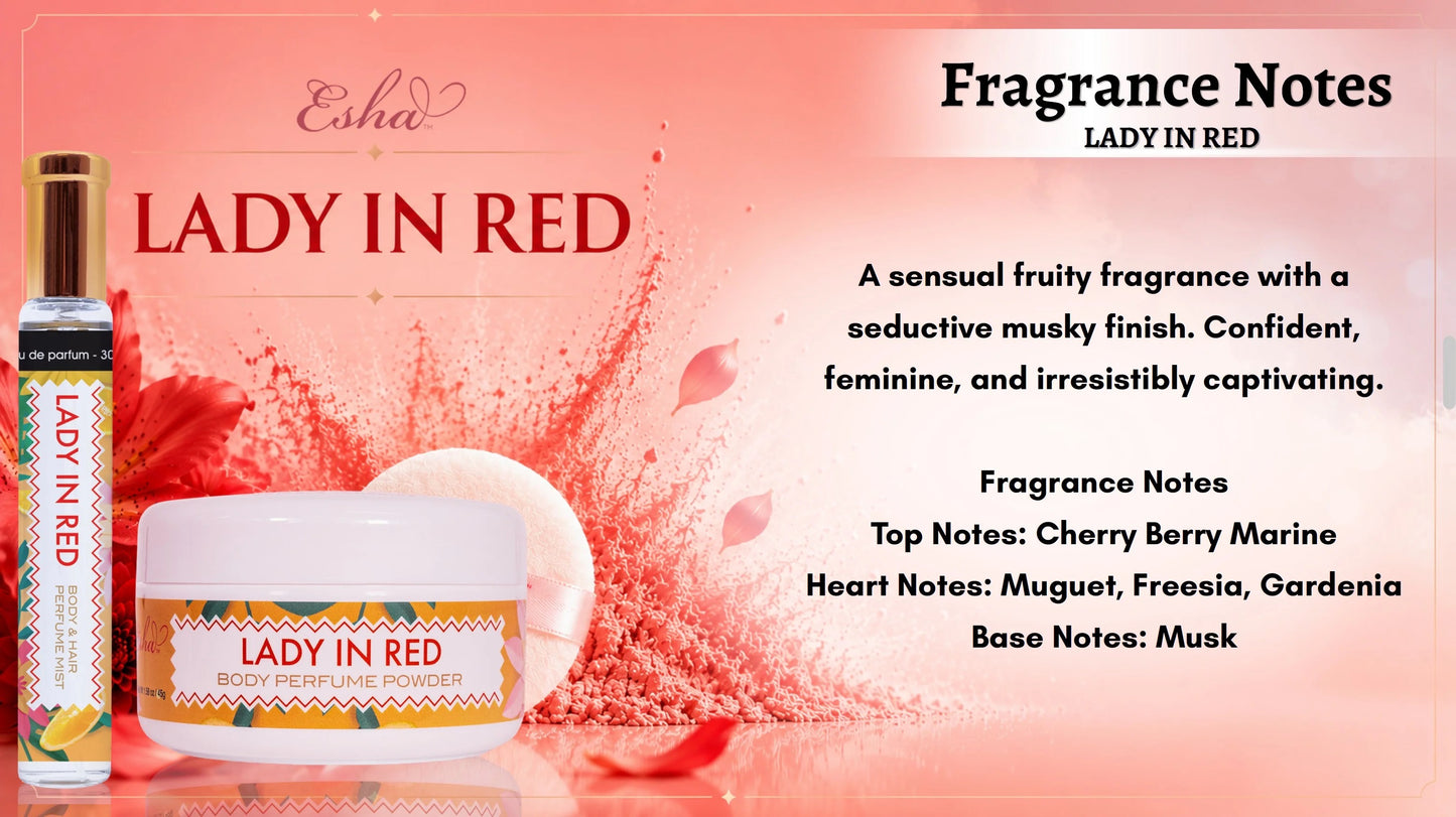 ESHA BODY PERFUME POWDER- LADY IN RED