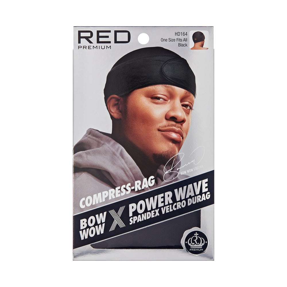 RED Power Wave Compression Durag - Spandex Black