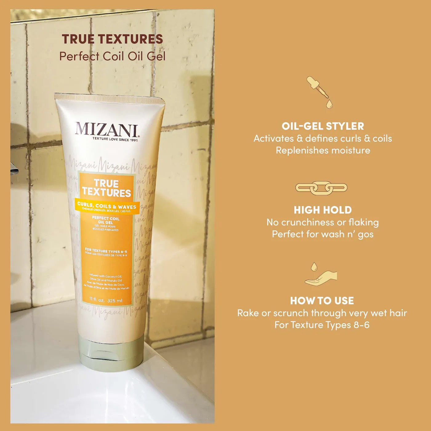 Mizani True Textures Perfect Coil Oil Gel (Tube) 11oz